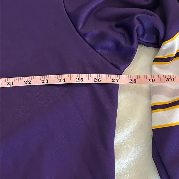 Purple Hooded Men's Sweatshirt #44 Foreman - Picture 4 of 9